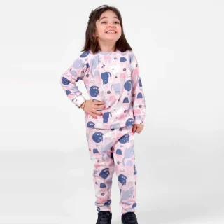 بلوز شلوار راحتی دخترانه طرح  گربه گردالو